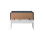 Hanah Home Banco Dark Blue, White 110 cm ancho, 85 cm alto, 40 cm profundidad, Tara de partículas y Lino